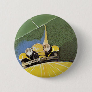 Vintage Transportation, Headlights from a Car 6 Cm Round Badge