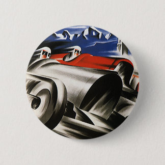 Vintage Transportation, Sports Race Cars Racing 6 Cm Round Badge