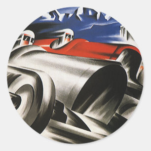 Vintage Transportation, Sports Race Cars Racing Classic Round Sticker