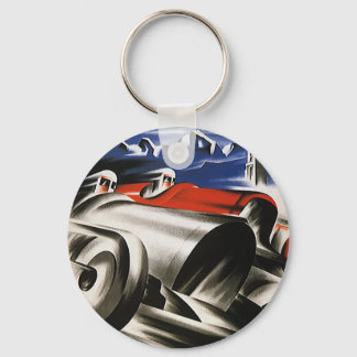 Vintage Transportation, Sports Race Cars Racing Key Ring