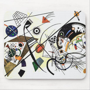 Vintage Transverse Line - Kandinsky Art Mouse Pad