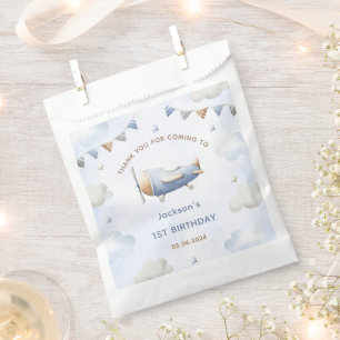 Vintage Travel Aeroplane Birthday Party Favour Bags