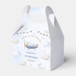 Vintage Travel Aeroplane Birthday Party Favour Box
