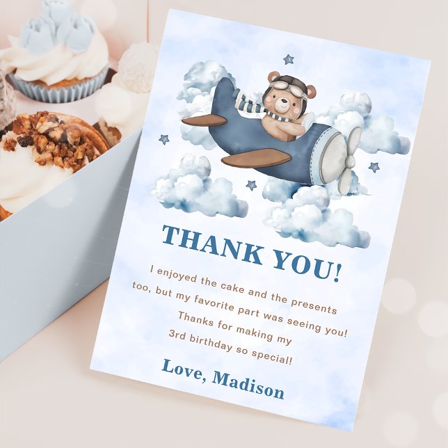 Vintage Travel Aeroplane Birthday Party Invitation (Creator Uploaded)