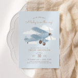 Vintage Travel Aeroplane Boy Baby Shower Invitation<br><div class="desc">Celebrate a little one on the way with this vintage travel-inspired baby shower invitation.</div>