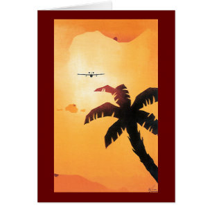 Vintage Travel, Aeroplane Over Hawaiian Islands