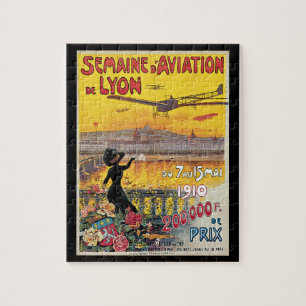 Vintage Travel, Aeroplanes Air Show, Lyon, France Jigsaw Puzzle