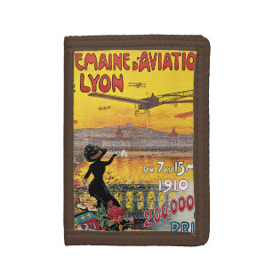 Vintage Travel, Aeroplanes Air Show, Lyon, France Tri-fold Wallet