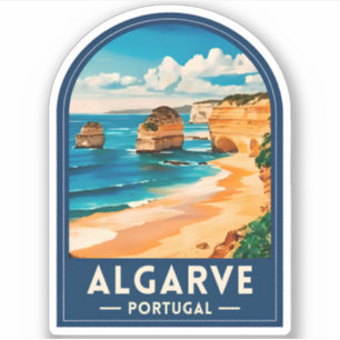 Vintage Travel Algarve Portugal Retro Seaside