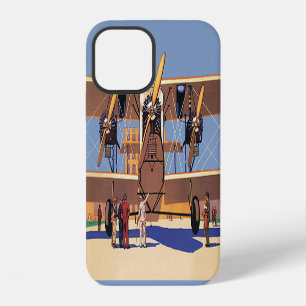 Vintage Travel and Transportation Biplane Aeroplan iPhone 12 Case