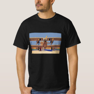 Vintage Travel and Transportation Biplane Aeroplan T-Shirt