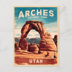 Vintage Travel Arches National Park Utah Retro Postcard