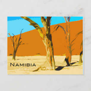 Vintage Travel Art Dead Vlei, Namibia Postcard