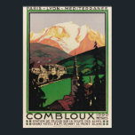 Vintage Travel Art Deco Poster Combloux, France<br><div class="desc">A reproduction print of a 1920s Art Deco poster promoting tourism to Combloux (near Chamonix),  Savoy,  Mont-Blanc,  France has been digitally refurbished to bring out the original colours,  even better and fix as many imperfections as possible. Please customise the poster size,  texture,  border and/or frame to suit your taste.</div>