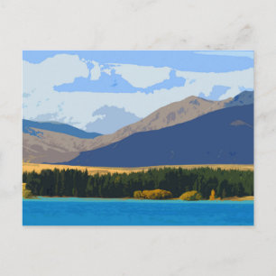 Vintage Travel Art New Zealand Postcard
