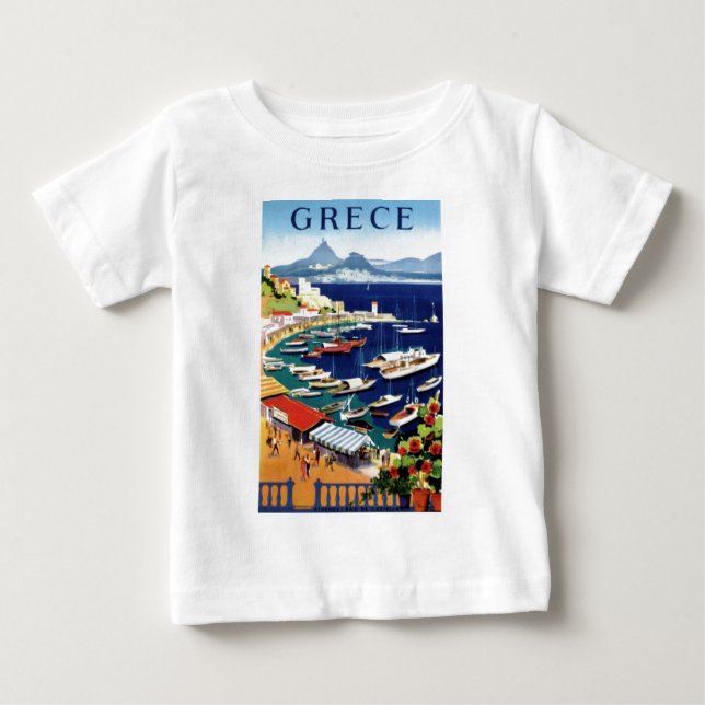 Vintage Travel Athens Greece Baby T-Shirt (Front)