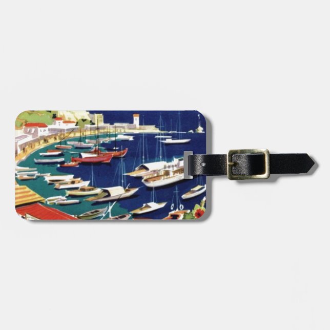 Vintage Travel Athens Greece Luggage Tag (Front Horizontal)