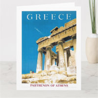 Vintage Travel Athens Greece Parthenon Temple