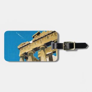 Vintage Travel Athens Greece Parthenon Temple Luggage Tag