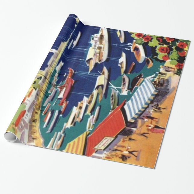Vintage Travel Athens Greece Wrapping Paper (Unrolled)