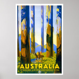 Vintage travel,Australia Poster