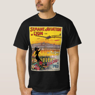 Vintage Travel, Aviation Aeroplanes, Lyon, France T-Shirt