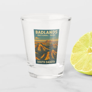Vintage Travel Badlands National Park South Dakota Shot Glass