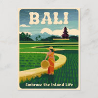 Vintage Travel Bali Indonesia Retro Graphic