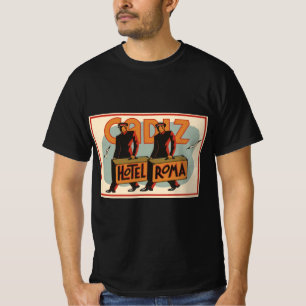 Vintage Travel Bellhops Hotel Roma, Cadiz, Spain T-Shirt