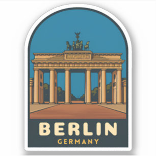 Vintage Travel Berlin Germany Brandenburg Gate