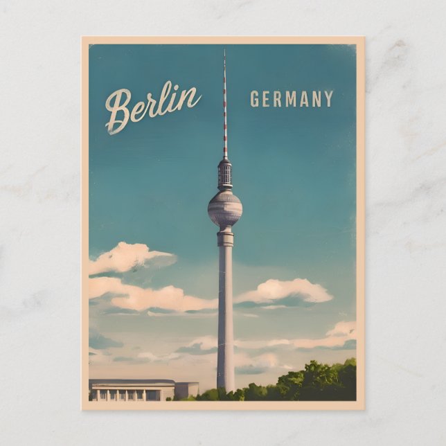 Vintage Travel Berlin Germany Retro Scenic Postcard (Front)