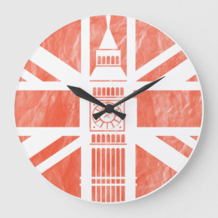 Vintage travel, Big Ben - London  Large Clock