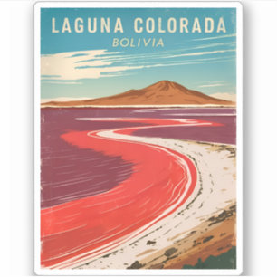 Vintage Travel Bolivia Laguna Colorada Landscape