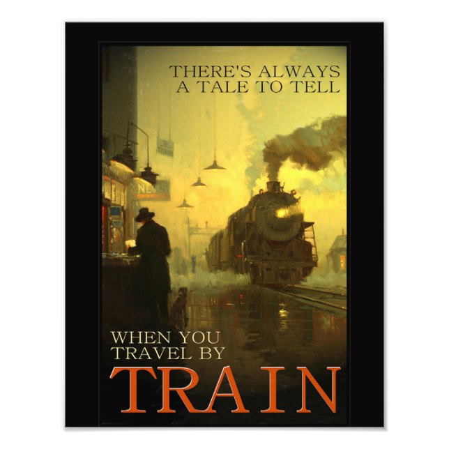 Vintage Travel By Train    Photo Print (Front)