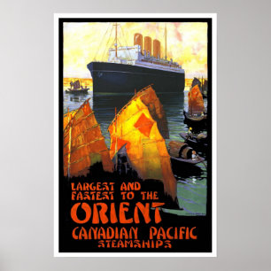 Vintage travel,Canadian Paciffic Cruise Poster