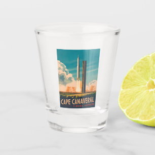 Vintage Travel Cape Canaveral Florida Retro Scenic Shot Glass