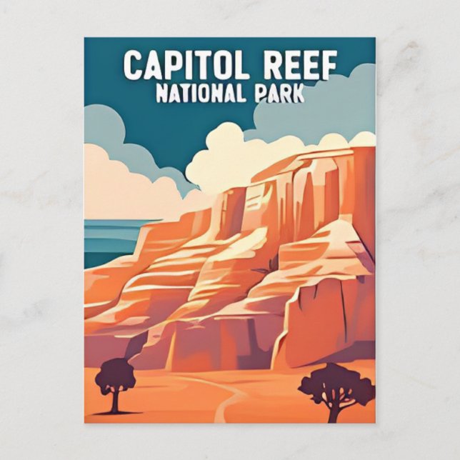 Vintage travel Capitol Reef National Park Utah  Postcard (Front)