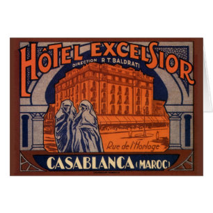 Vintage Travel, Casablanca in Morocco, Africa