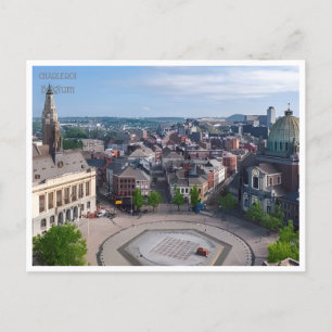 vintage travel charleroi belgium Belgique RETRO Postcard