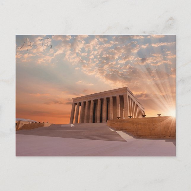 Vintage travel city Ankara Turkey vacation retro  Postcard (Front)