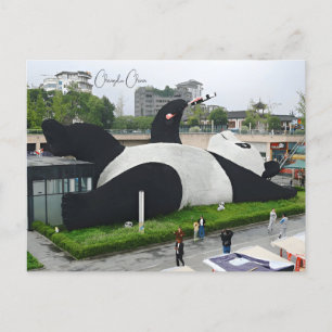 Vintage travel city Chengdu China East asia  Postcard