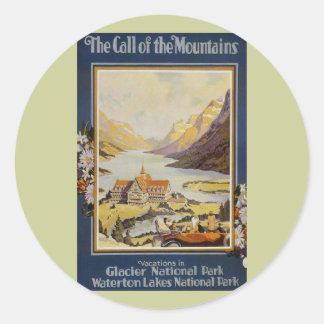 Vintage Travel Classic Round Sticker