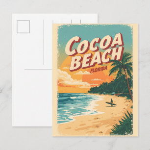 vintage Travel Cocoa Beach Florida westgate gifts Postcard