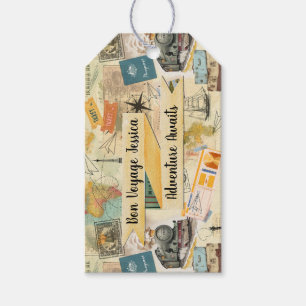 Vintage Travel Collage Gift Tags