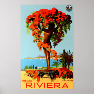 Vintage Travel - Côte d'Azur - French Riviera Poster