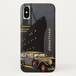 Vintage Travel, Cruise Ship and Antique Car Case-Mate iPhone Case