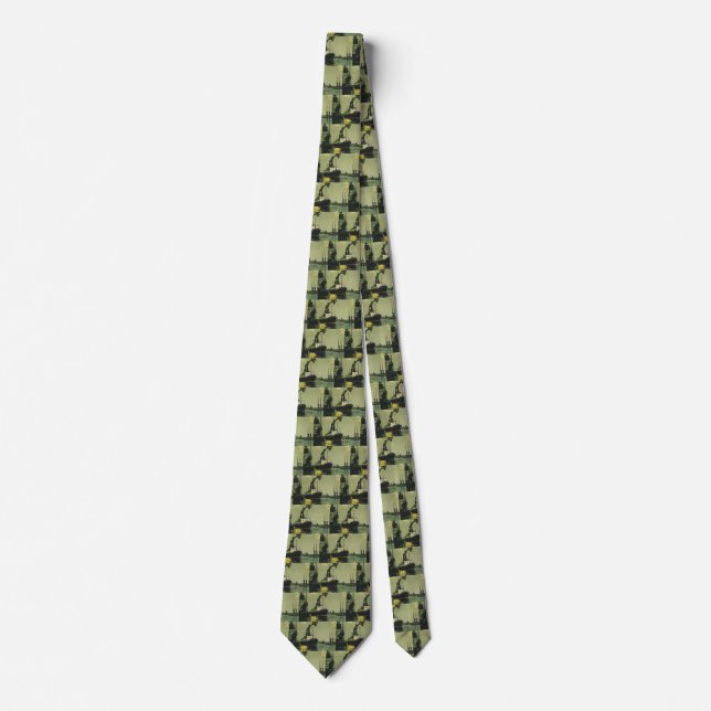Vintage Travel, Cruise Ship in a Harbour Tie (Front)