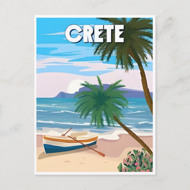 vintage travel CYPRUS Crete Chypre retro tourism Postcard (Front)