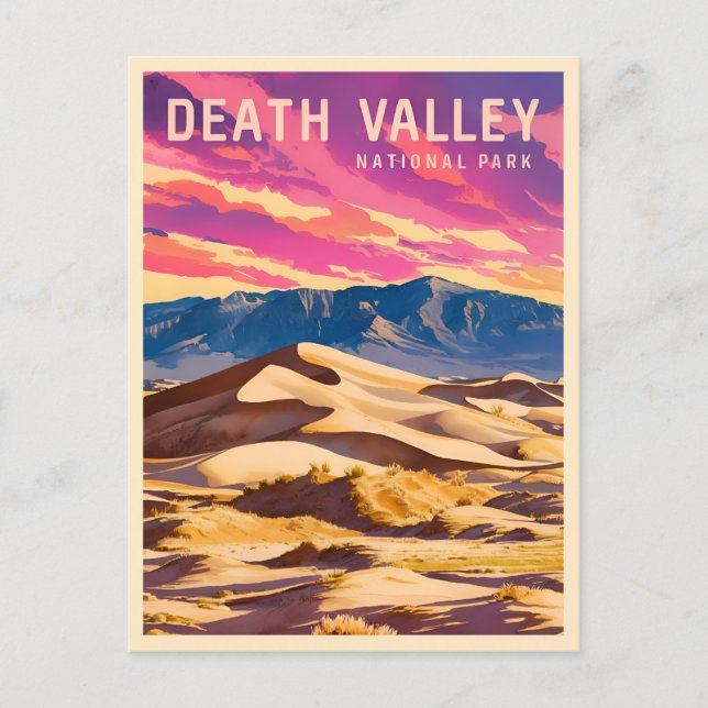 Vintage Travel Death Valley National Park Retro Postcard (Front)