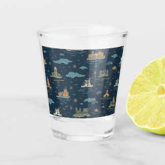 Vintage Travel Design Shot Glasses